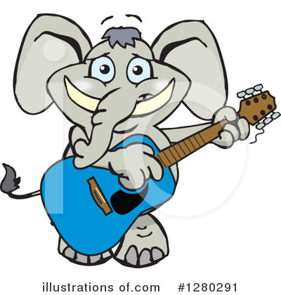 Elephant Clipart #1280291 by Dennis Holmes Designs