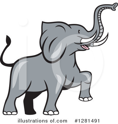 Royalty-Free (RF) Elephant Clipart Illustration by patrimonio - Stock Sample #1281491