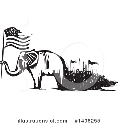 Royalty-Free (RF) Elephant Clipart Illustration by xunantunich - Stock Sample #1408255