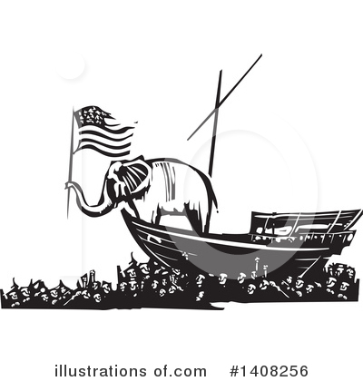Royalty-Free (RF) Elephant Clipart Illustration by xunantunich - Stock Sample #1408256