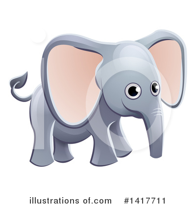 Royalty-Free (RF) Elephant Clipart Illustration by AtStockIllustration - Stock Sample #1417711