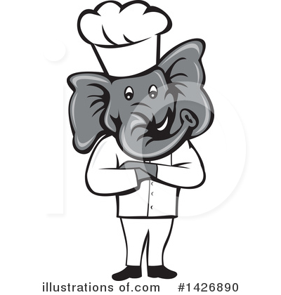 Royalty-Free (RF) Elephant Clipart Illustration by patrimonio - Stock Sample #1426890