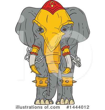 Royalty-Free (RF) Elephant Clipart Illustration by patrimonio - Stock Sample #1444012
