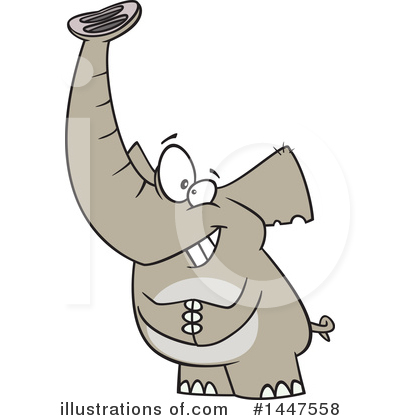 Royalty-Free (RF) Elephant Clipart Illustration by toonaday - Stock Sample #1447558