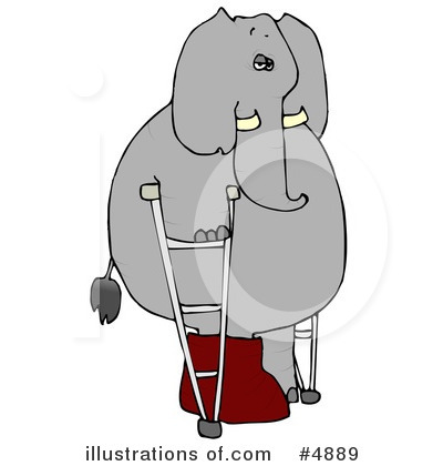 Royalty-Free (RF) Elephant Clipart Illustration by djart - Stock Sample #4889