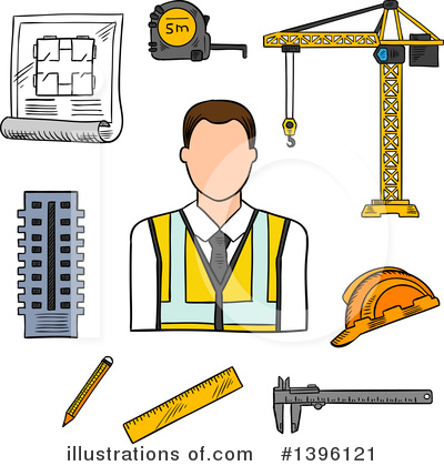 Construction Crane Clipart #1396121 by Vector Tradition SM