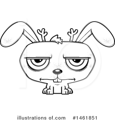 Evil Jackalope Clipart #1461851 by Cory Thoman