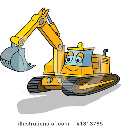 Royalty-Free (RF) Excavator Clipart Illustration by dero - Stock Sample #1313785