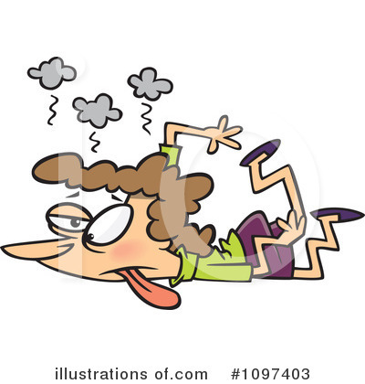 Royalty-Free (RF) Exhausted Clipart Illustration by toonaday - Stock Sample #1097403