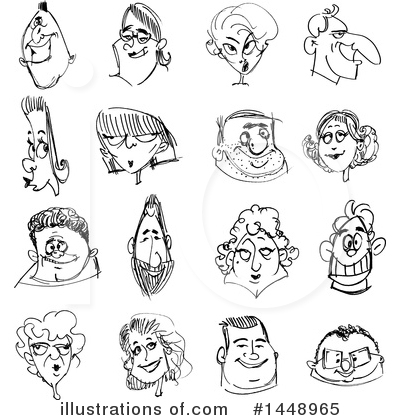 Royalty-Free (RF) Face Clipart Illustration by yayayoyo - Stock Sample #1448965