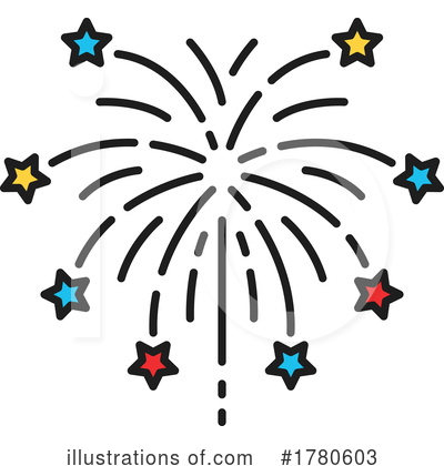 Fireworks Clipart #1780603 by Vector Tradition SM