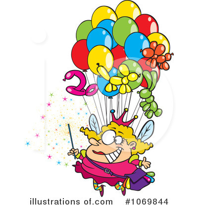 Party Balloon Clipart #1069844 by toonaday