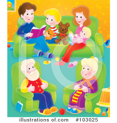 Royalty-Free (RF) Family Clipart Illustration by Alex Bannykh - Stock Sample #103025