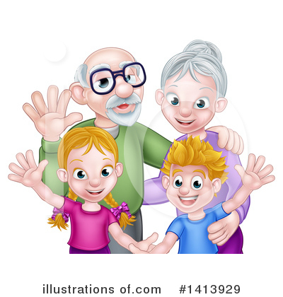 Grandparents Clipart #1413929 by AtStockIllustration