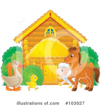Royalty-Free (RF) Farm Animals Clipart Illustration by Alex Bannykh - Stock Sample #103027