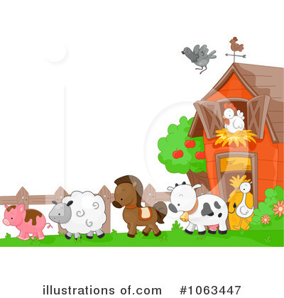 Royalty-Free (RF) Farm Animals Clipart Illustration by BNP Design Studio - Stock Sample #1063447