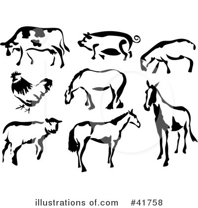 Royalty-Free (RF) Farm Animals Clipart Illustration by Prawny - Stock Sample #41758