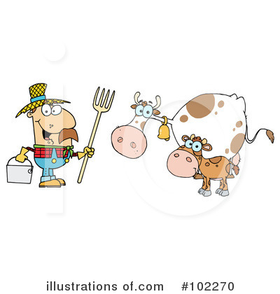 Royalty-Free (RF) Farmer Clipart Illustration by Hit Toon - Stock Sample #102270