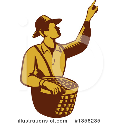 Royalty-Free (RF) Farmer Clipart Illustration by patrimonio - Stock Sample #1358235