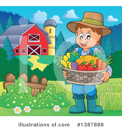 Royalty-Free (RF) Farmer Clipart Illustration by visekart - Stock Sample #1387888