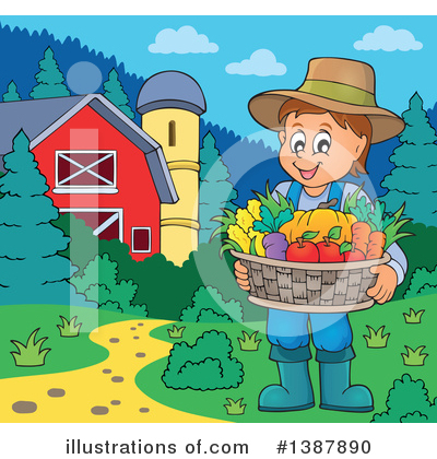 Royalty-Free (RF) Farmer Clipart Illustration by visekart - Stock Sample #1387890