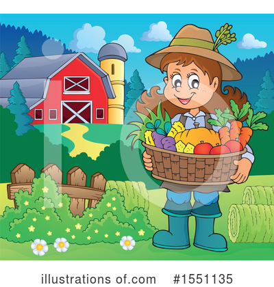 Royalty-Free (RF) Farmer Clipart Illustration by visekart - Stock Sample #1551135
