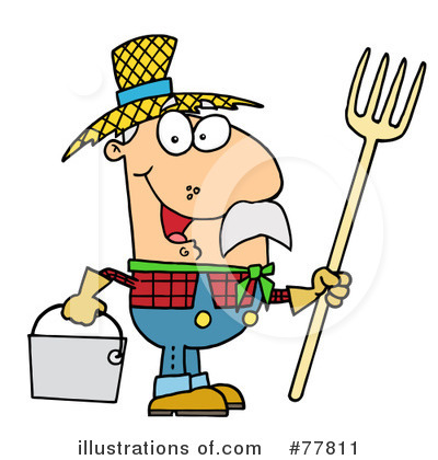 Royalty-Free (RF) Farmer Clipart Illustration by Hit Toon - Stock Sample #77811