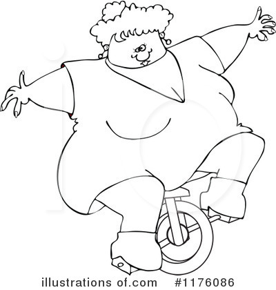 Royalty-Free (RF) Fat Lady Clipart Illustration by djart - Stock Sample #1176086
