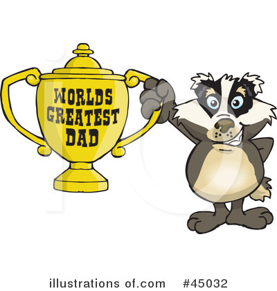 Badger Clipart #45032 by Dennis Holmes Designs