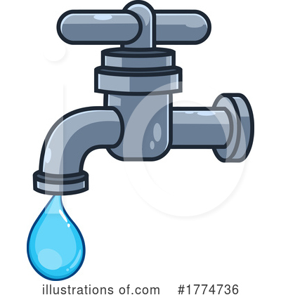 Royalty-Free (RF) Faucet Clipart Illustration by Hit Toon - Stock Sample #1774736