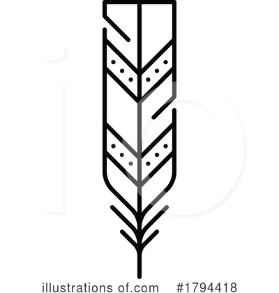 Royalty-Free (RF) Feather Clipart Illustration by Vector Tradition SM - Stock Sample #1794418
