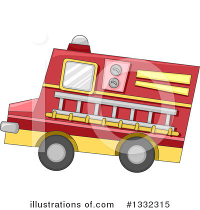 Royalty-Free (RF) Fire Truck Clipart Illustration by BNP Design Studio - Stock Sample #1332315
