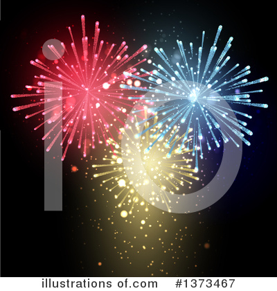 Royalty-Free (RF) Fireworks Clipart Illustration by KJ Pargeter - Stock Sample #1373467