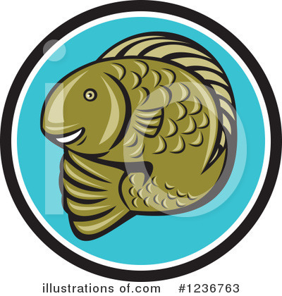 Royalty-Free (RF) Fish Clipart Illustration by patrimonio - Stock Sample #1236763