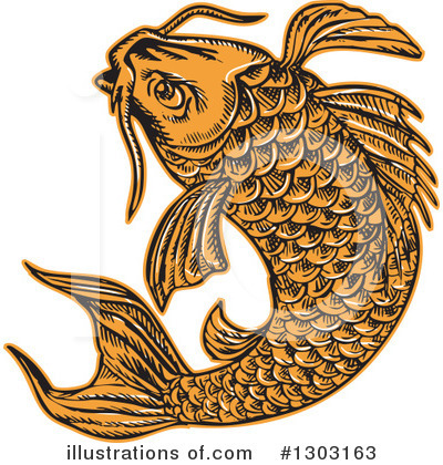 Koi Fish Clipart #1303163 by patrimonio