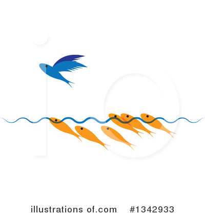 Flying Fish Clipart #1342933 by ColorMagic