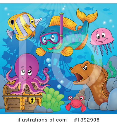 Octopus Clipart #1392908 by visekart