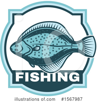 Flounder Clipart #1567987 by Vector Tradition SM