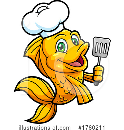 Chef Fish Clipart #1780211 by Hit Toon