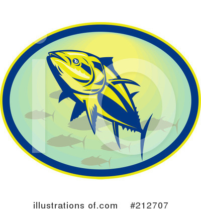 Royalty-Free (RF) Fish Clipart Illustration by patrimonio - Stock Sample #212707