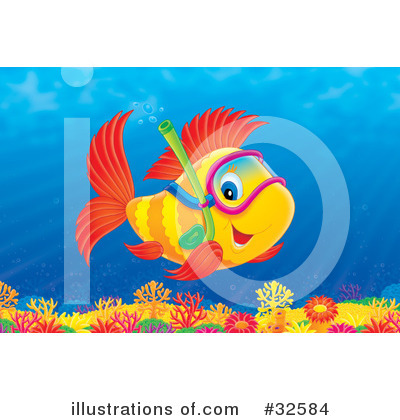 Snorkeling Clipart #32584 by Alex Bannykh