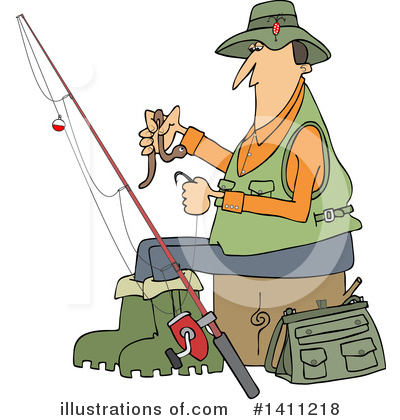 Royalty-Free (RF) Fishing Clipart Illustration by djart - Stock Sample #1411218
