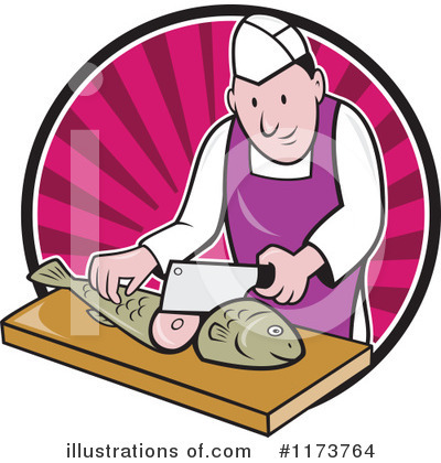 Royalty-Free (RF) Fishmonger Clipart Illustration by patrimonio - Stock Sample #1173764