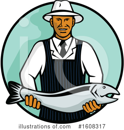 Fish Monger Clipart #1608317 by patrimonio