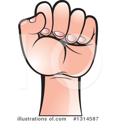 Royalty-Free (RF) Fist Clipart Illustration by Lal Perera - Stock Sample #1314587