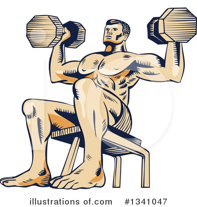 Dumbbell Clipart #1341047 by patrimonio
