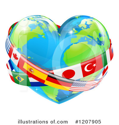 Flag Heart Clipart #1207905 by AtStockIllustration