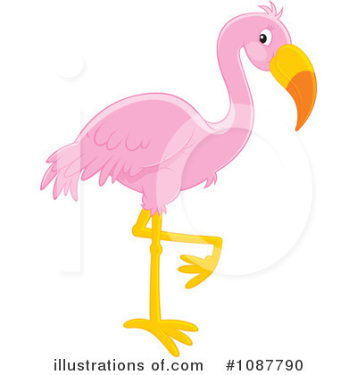 Royalty-Free (RF) Flamingo Clipart Illustration by Alex Bannykh - Stock Sample #1087790