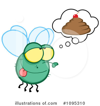 Royalty-Free (RF) Flies Clipart Illustration by Hit Toon - Stock Sample #1095310