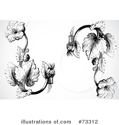 Royalty-Free (RF) Floral Clipart Illustration by BestVector - Stock Sample #73312